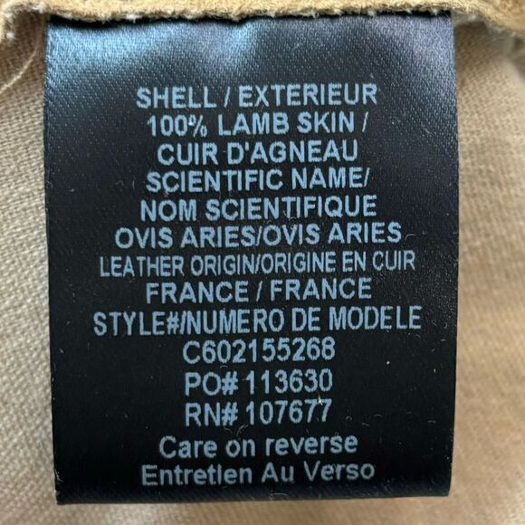 Alice+Olivia Lamb Leather Leggings in Tan - Picture 7 of 7